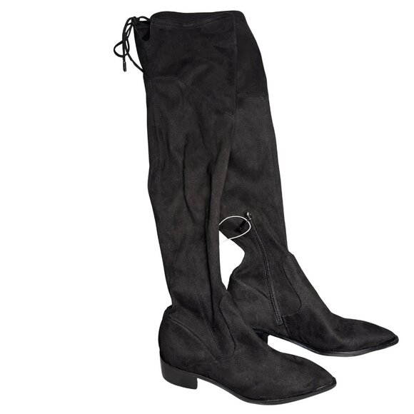 Marc Fisher Black Suede Over-the-Knee Boots – Women’s Size 5.5 - Picture 1 of 9